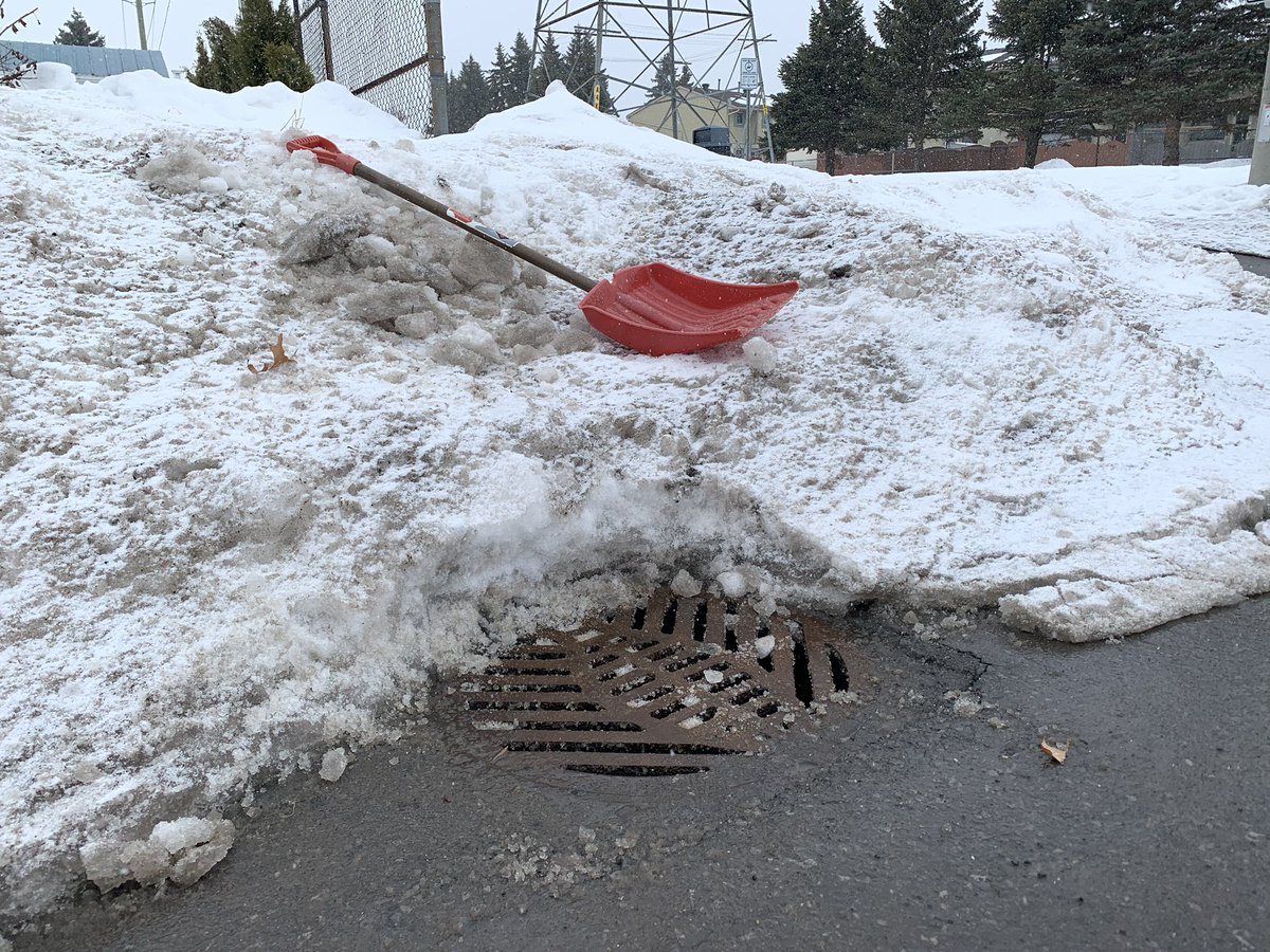 Been taking the time to #adoptadrain and keep things flowing as the #Ottawa storm rolls in.