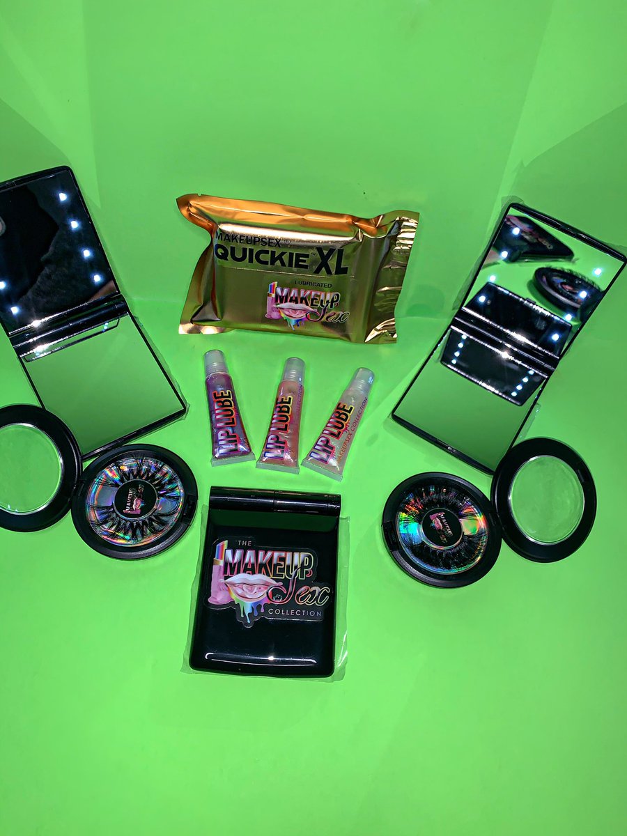 emani_india's tweet photo. I’m so proud to finally release my first collection! The “QUICKIE” consists of an LED Compact Mirror, Lip Lube, and 25mm Mink lashes packaged in an XL condom wrapper for quick application😉 PLEASE RETWEET MY FIRST CUSTOMER MAY BE ON YOUR TIMELINE‼️🤞🏽💋 https://t.co/drd6HZz0Zb