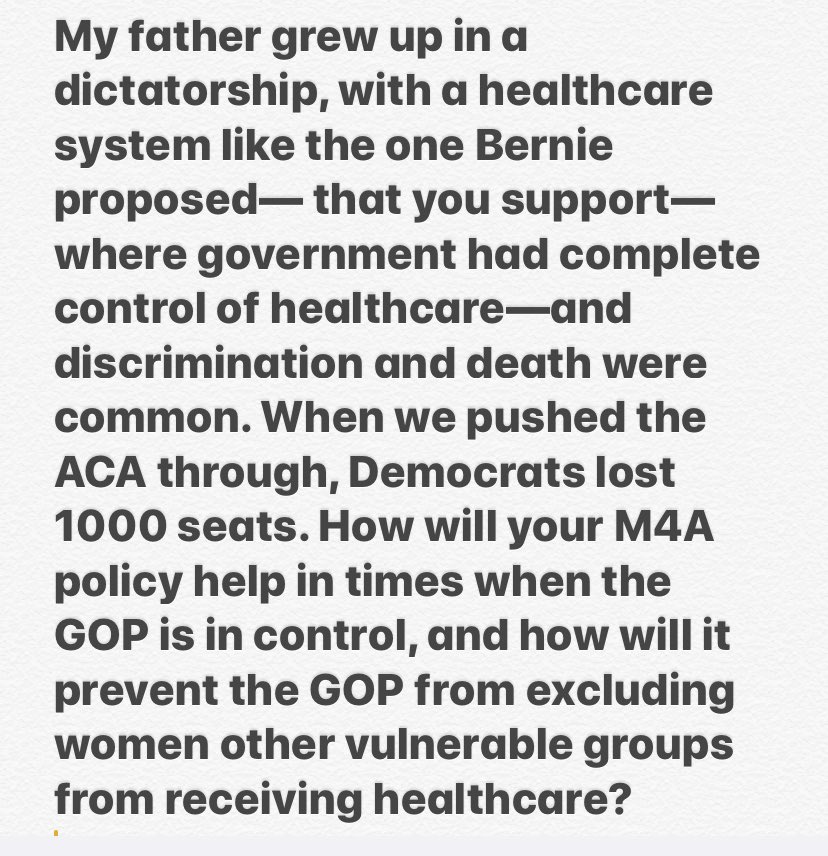 14/That I’ve met & been on the campaign trail w most of the cands, & only Joe + 1 other (who isn’t running anymore) didn’t blow me off. That when I asked 1 cand (Warren) this very painful ?, Joe didn’t ignore me & only talk ab healthcare being good: