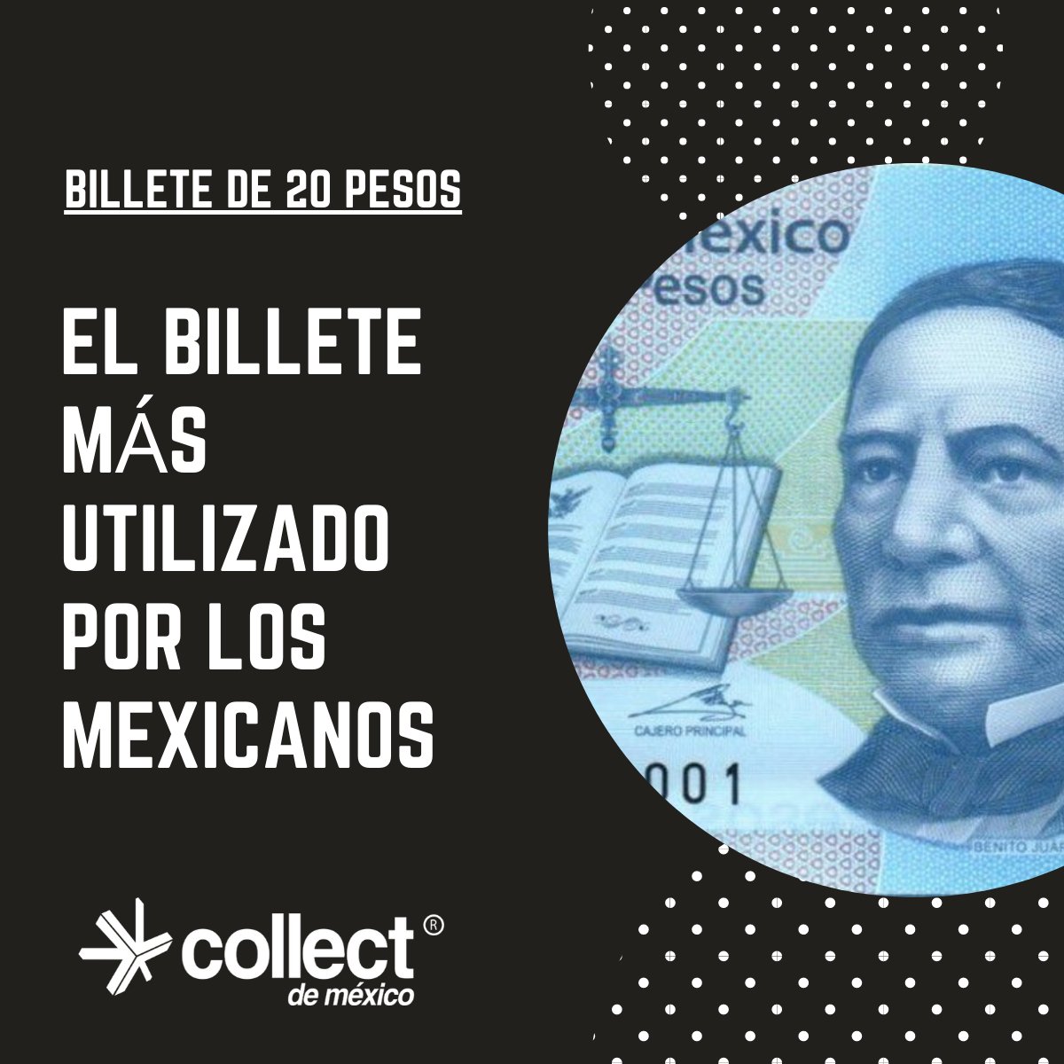 Collectdemexico's tweet photo. Una de las razones por la cual el billete de 20 pesos mexicano será remplazado por una moneda con la misma denominación es porque el periodo de vida del billete de polímero es de 40 meses mientras que la de una moneda puede ser de 30 años
#DatoCurioso #Collect #Cobranza #Mexico https://t.co/dhtTins1vY