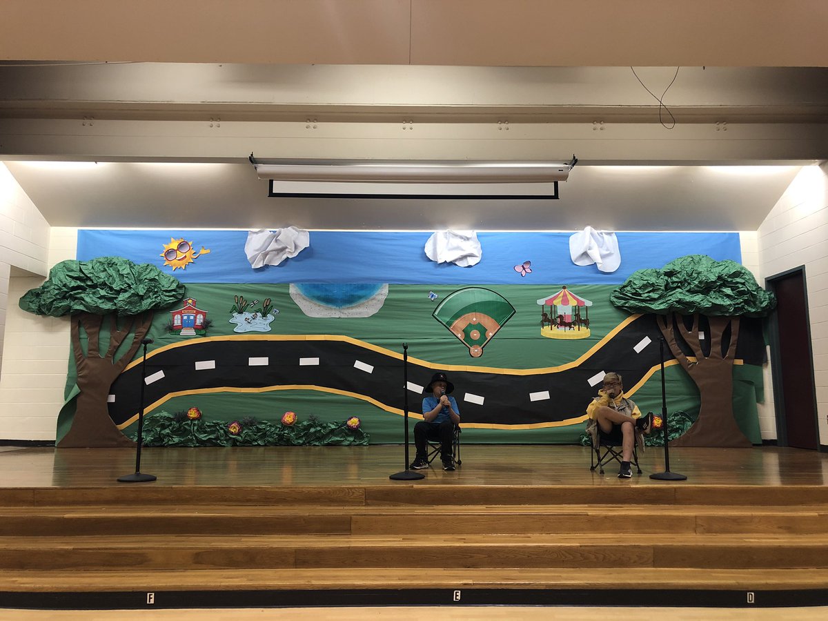 I’m always amazed by the creativity of our parent helpers. They spent hours making this beautiful backdrop for tomorrow’s musical. <a href="/ketheoriginal/">Katy Elementary</a> volunteers are truly the best!