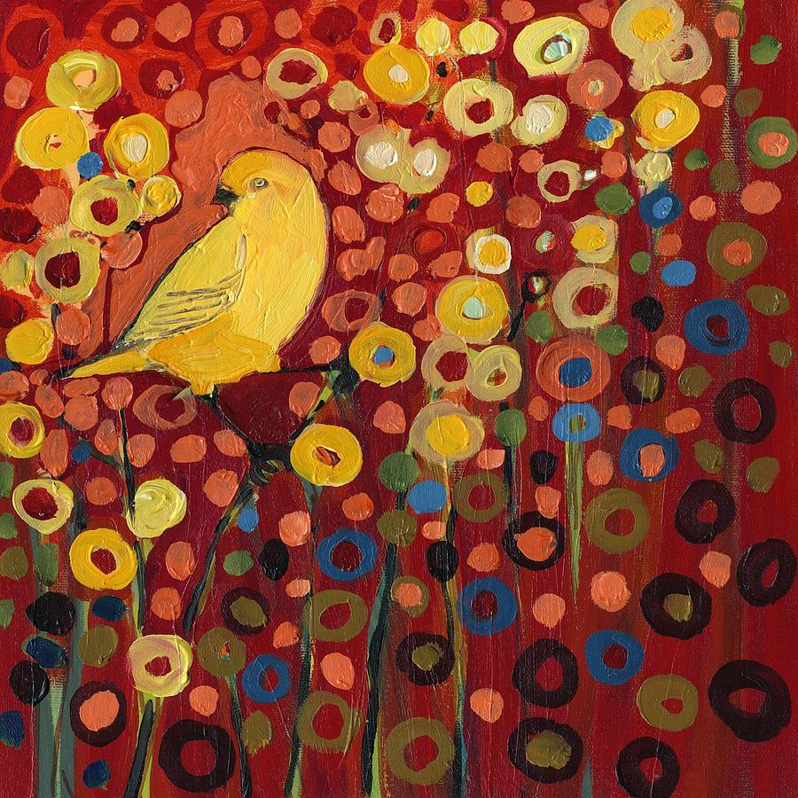 wall painting birds Canary In Red oil painting on canvas modern abstract art for sale High quality hand painted my-artwork.com/product/wall-p…