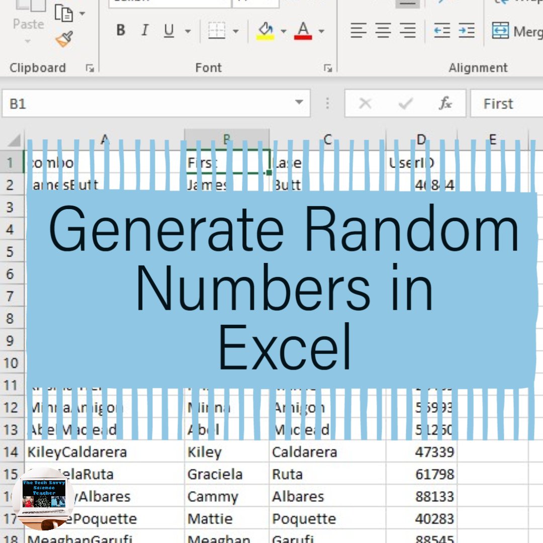 TechSavvySci's tweet image. How to use Excel to randomly generate numbers youtu.be/9p9UjgJ3wy4 #Excel #NumberGenerator #RandomNumberGenerator #Spreadsheet #MicrosoftExcel