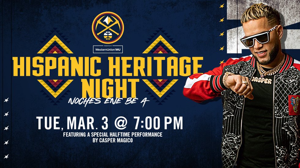 Denver Nuggets on X: Come celebrate Hispanic Heritage Night with us!  TICKETS