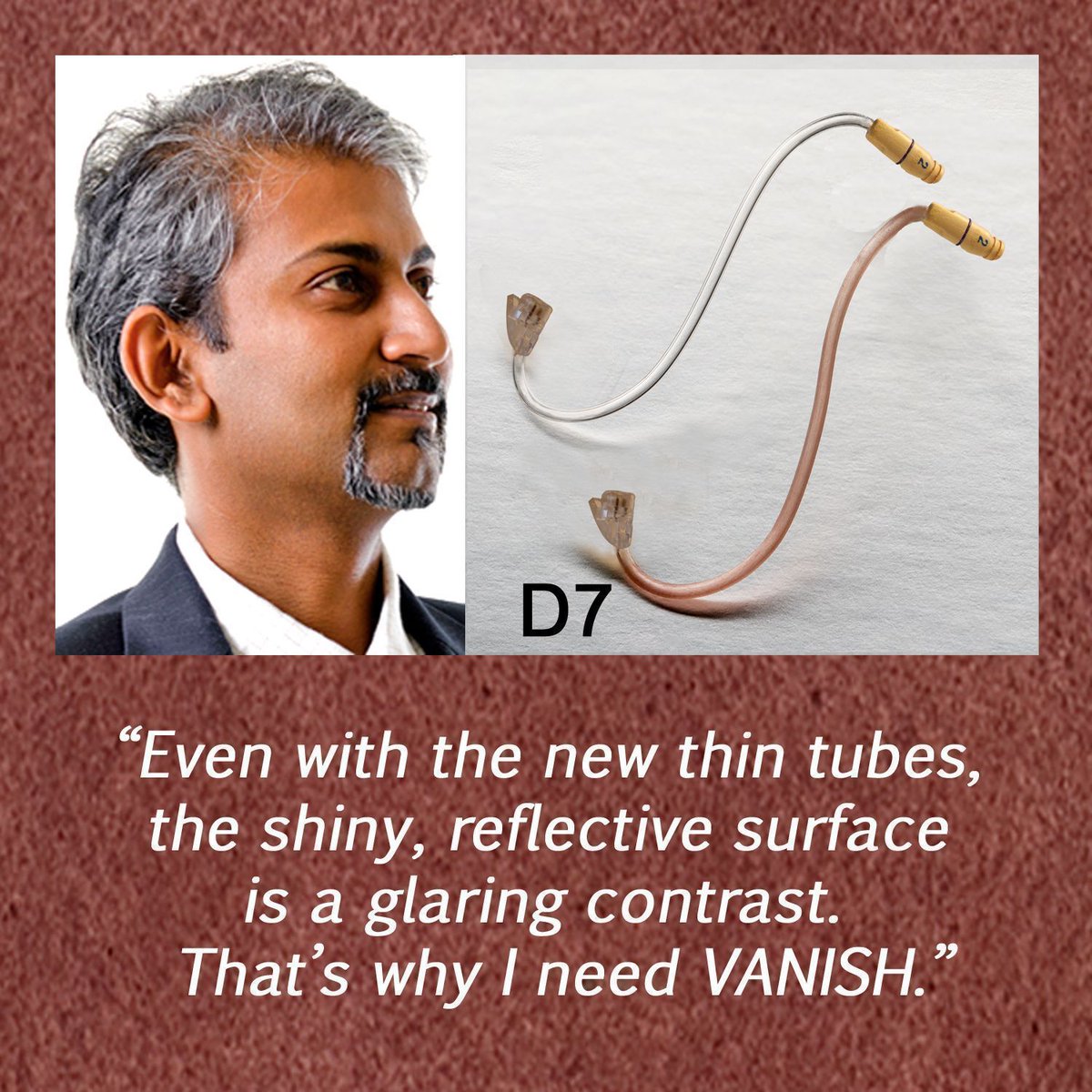 myvanish's tweet photo. It's easy to make your #hearing aid tubes blend with your skin tone. Visit https://t.co/Zbaefllokt    #AARP https://t.co/GsxG9vHtde