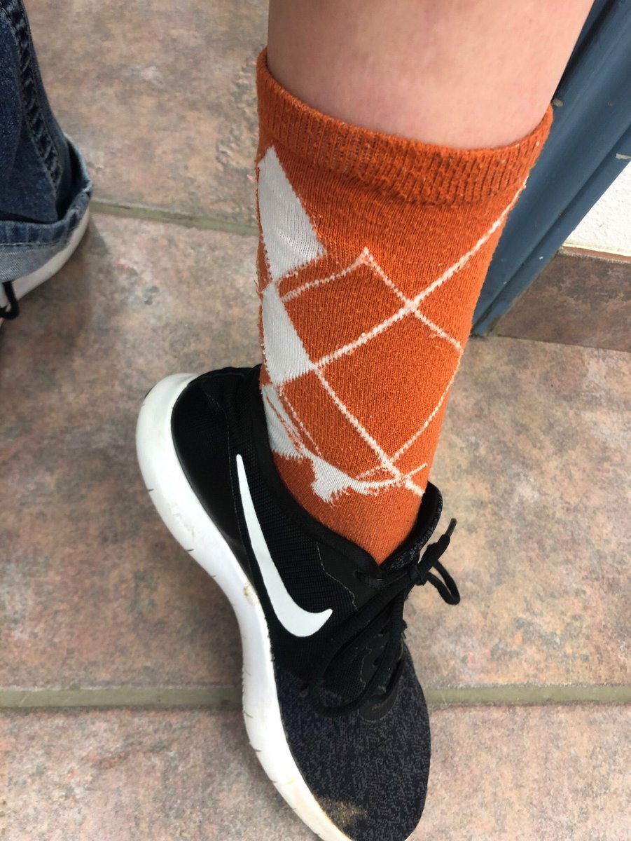 glenn_ffa's tweet photo. Today we went with wacky sock Wednesday, is everyone ready for Tie-dye Thursday?!? https://t.co/q2ma5h61Kz