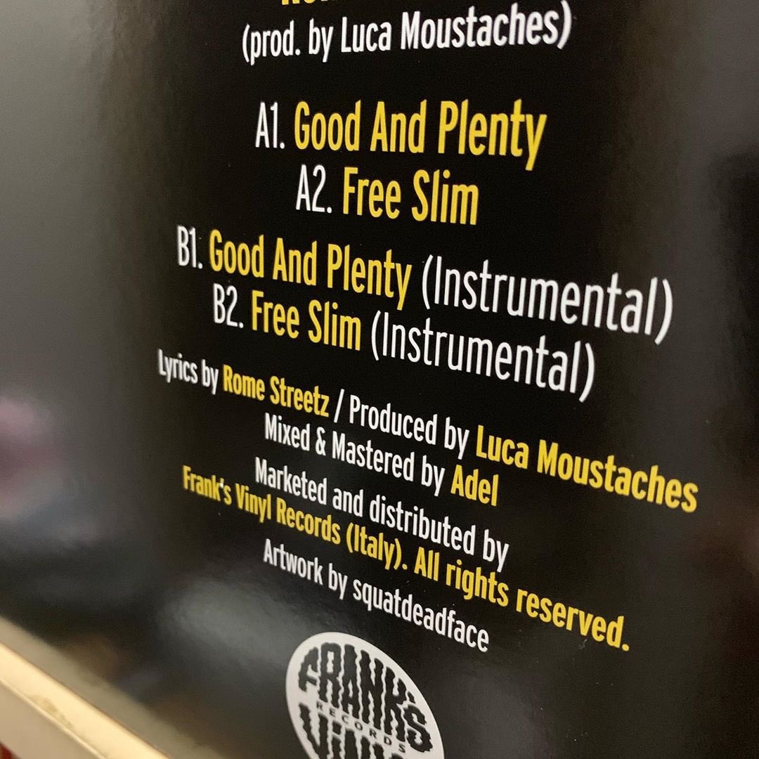 vinylgang's tweet photo. ROME STREETZ
A1.GOOD AND PLENTY
https://t.co/PIBjbMEb5Z SLIM
#ROMESTREETZ #LUCAMOUSTACHES #SQUATDEADFACE
#HIPHOP #VINYL #COLLECTION
#Rap #Beats
#Music #Art #Culture
#VinylCollection
#VinylCollector
#RecordCollection #VinylCommunity #VinylRecord
#goodmusic #vloods https://t.co/oJMy7X6hXz