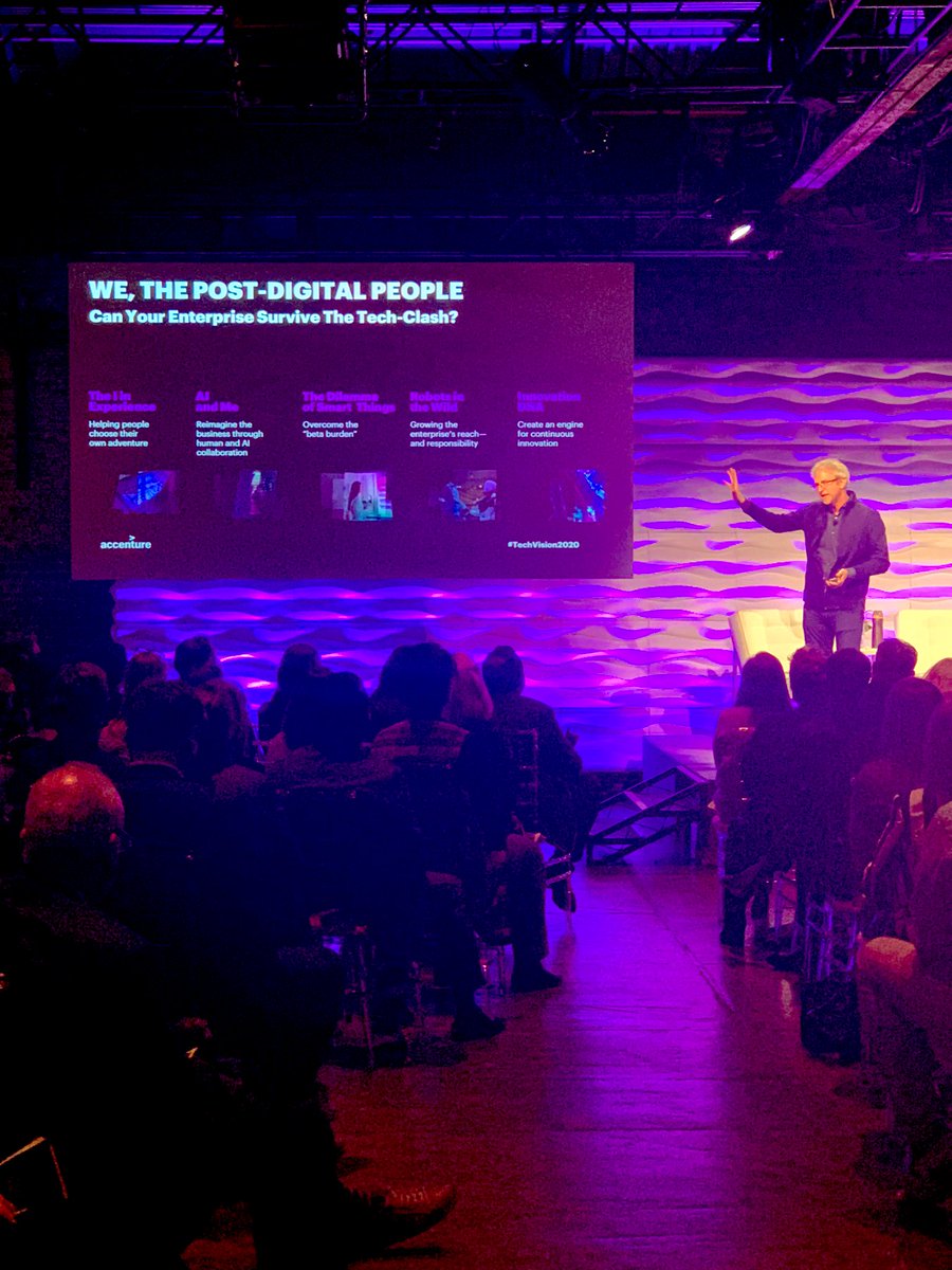 tlhorset's tweet image. We, the post digital people, thank you @pauldaugh for another incredible Technology vision launch in #NYC today!  #TechVision2020