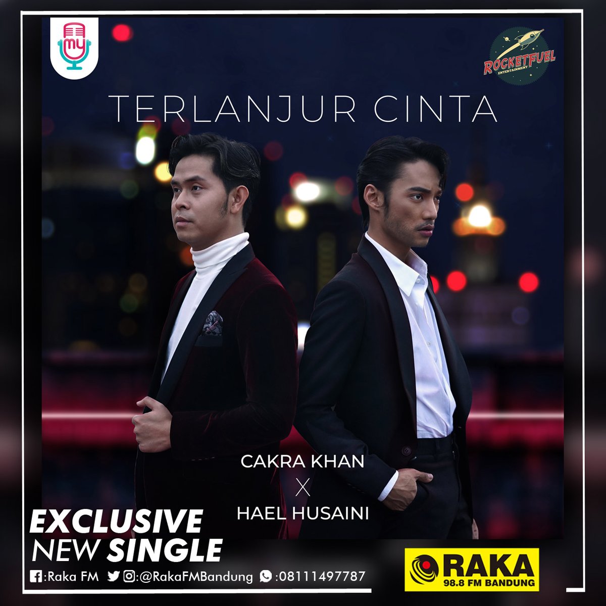 rakafm_bandung's tweet photo. #ExclusiveNewSingle @cakrakonta @haelhusaini - TERLANJUR CINTA
CC : @mymusic_id @rocketfuelent
.
#StayTuned
. ⠀
((ON AIR))) on 98.8 Raka FM ⠀
SMS/WA 0811.149.7787 ⠀
Phone (022) 426.1551 ⠀
Twitter/Instagram : @RakaFMBandung ⠀
Facebook Page : Raka FM ⠀ https://t.co/KBRAIhWdTP