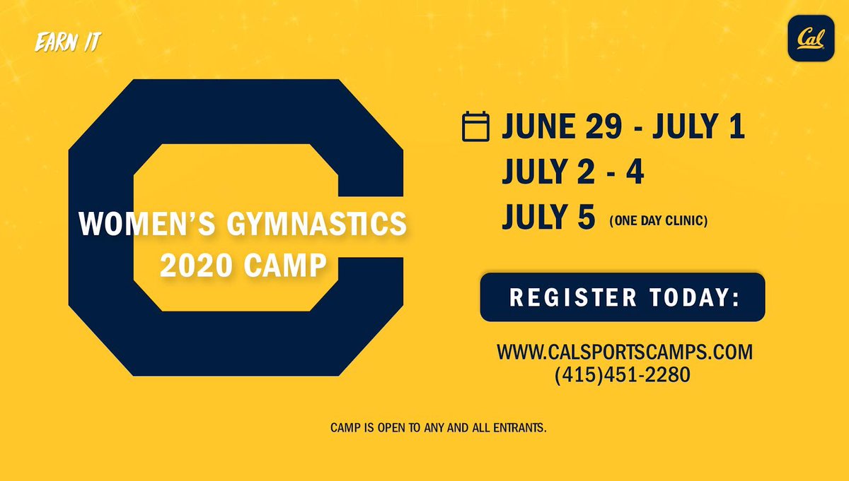 Camp registration is now OPEN!
<a href="/ussportscamps/">US Sports Camps</a> @calwgym calsportscamps.com