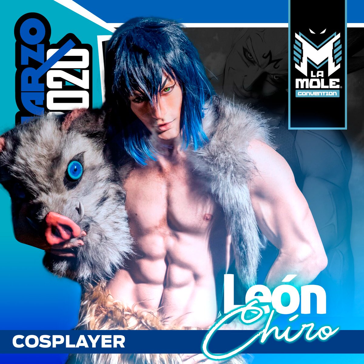 lamolemx's tweet photo. ¡La estrella italiana del #cosplay está de vuelta porque TÚ lo pediste! 😍@Leon_Chiro🥰confirma su presencia en #LaMole2020.
Adquiere tus pases a precio de preventa HOY en @boletia.  https://t.co/dPNnwndAqg https://t.co/0D5rnd1vmC