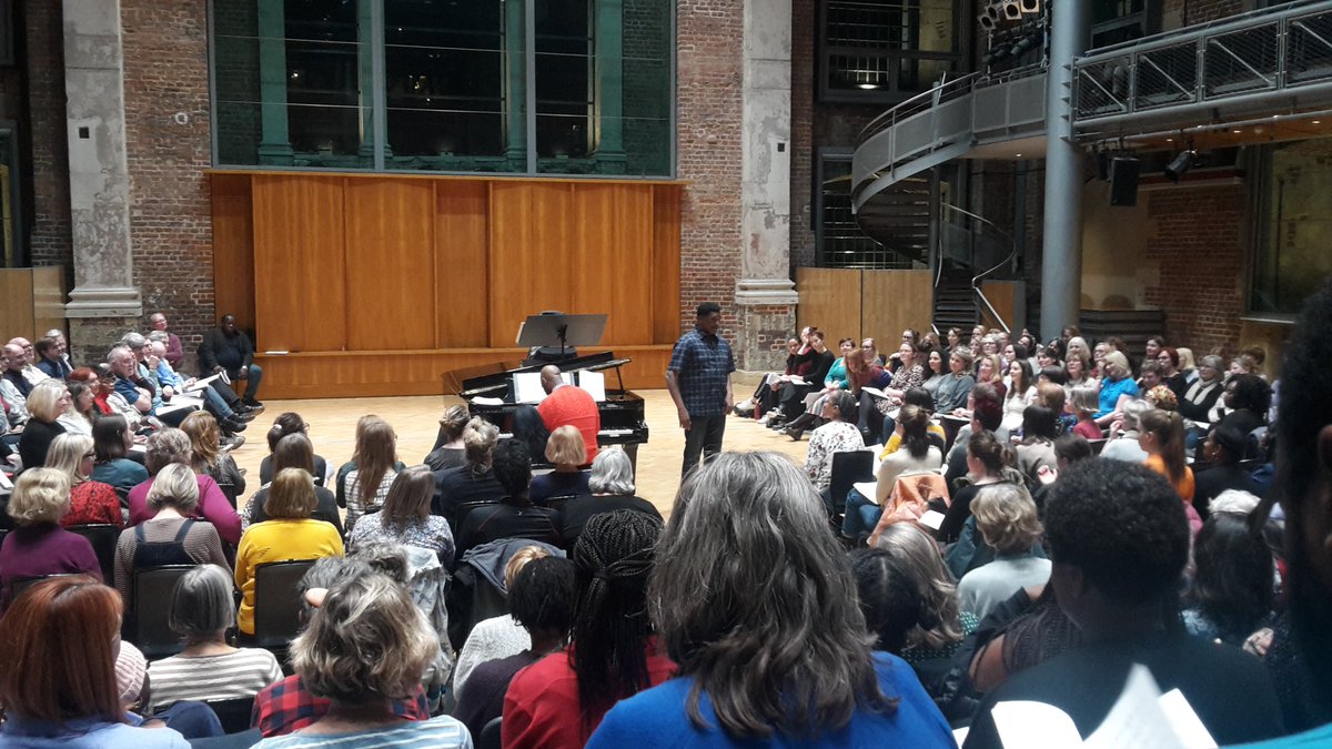 TaniaNC's tweet photo. Great rehearsal tonight at @lsostlukes with Dr Andre Thomas and hundreds of singers from 6 choirs preparing for sunday performance at @BarbicanCentre with @londonsymphony. Looking forward to it #GospelSpirit #LSOCommunityChoir https://t.co/3wEngWQ4fd https://t.co/mo0aZ7ACP7
