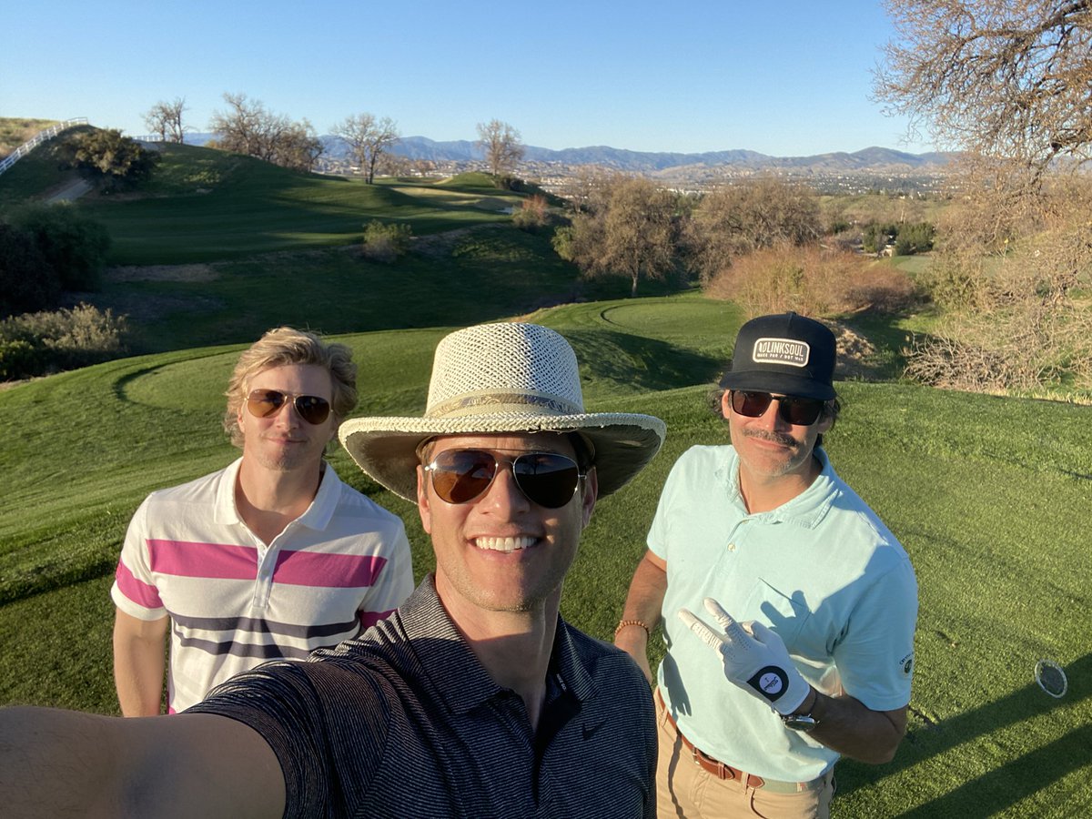 I looked so much cooler with this hat in my imagination...but I felt right at home with the Thad’s flock of seagulls 🕊🕊 &amp; <a href="/carterooster/">Carter Oosterhouse</a> Magnum stache 🕵🏻‍♂️!!! Let’s make @m_phelps0 &amp; <a href="/GolfGiveGala/">Golf.Give.Gala</a> proud this year boys!!! #golfgivegala #michaelphelpsfoundation #stcharlesillinois