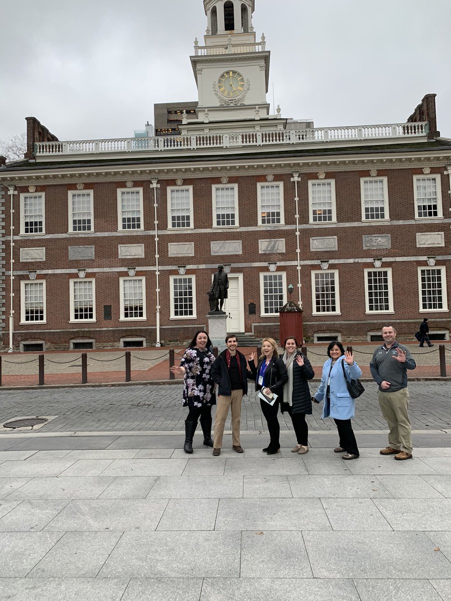 @AustinPrep delegation arrived in #Philadelphia for the NAIS Annual Conference ready to crush it.   Before crushing it, we paid a visit to the #LiberyBell & #IndependenceHall.  #NAISAC @AustinPrepAD @AP_MiddleSchool @NAISnetwork