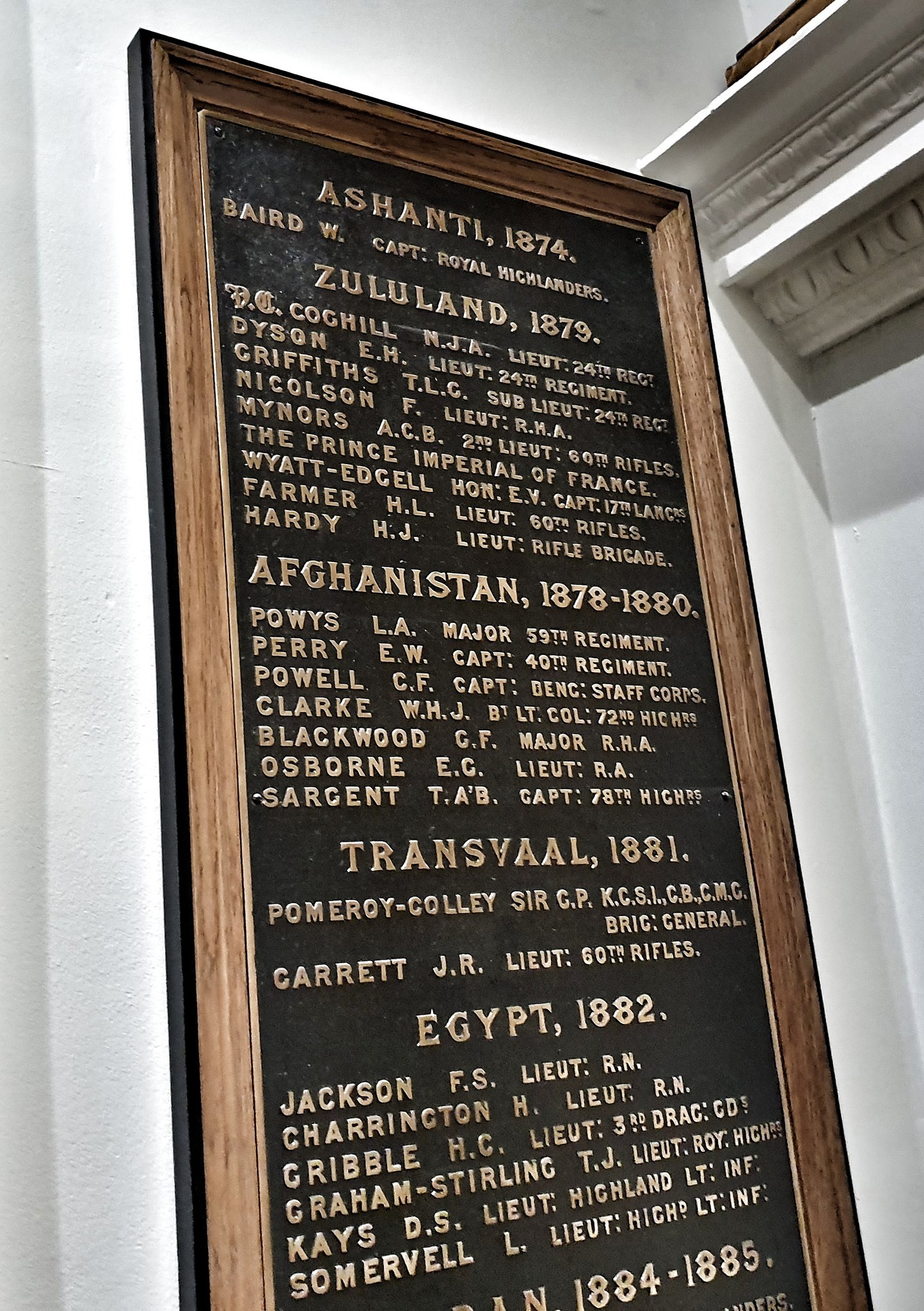 Dan Hill Ar Twitter Saw This Really Interesting Zulu War Memorial At The In And Out Club In St James Square Today Former Members Include Coghill Vc Who Was Killed At Isandlwana