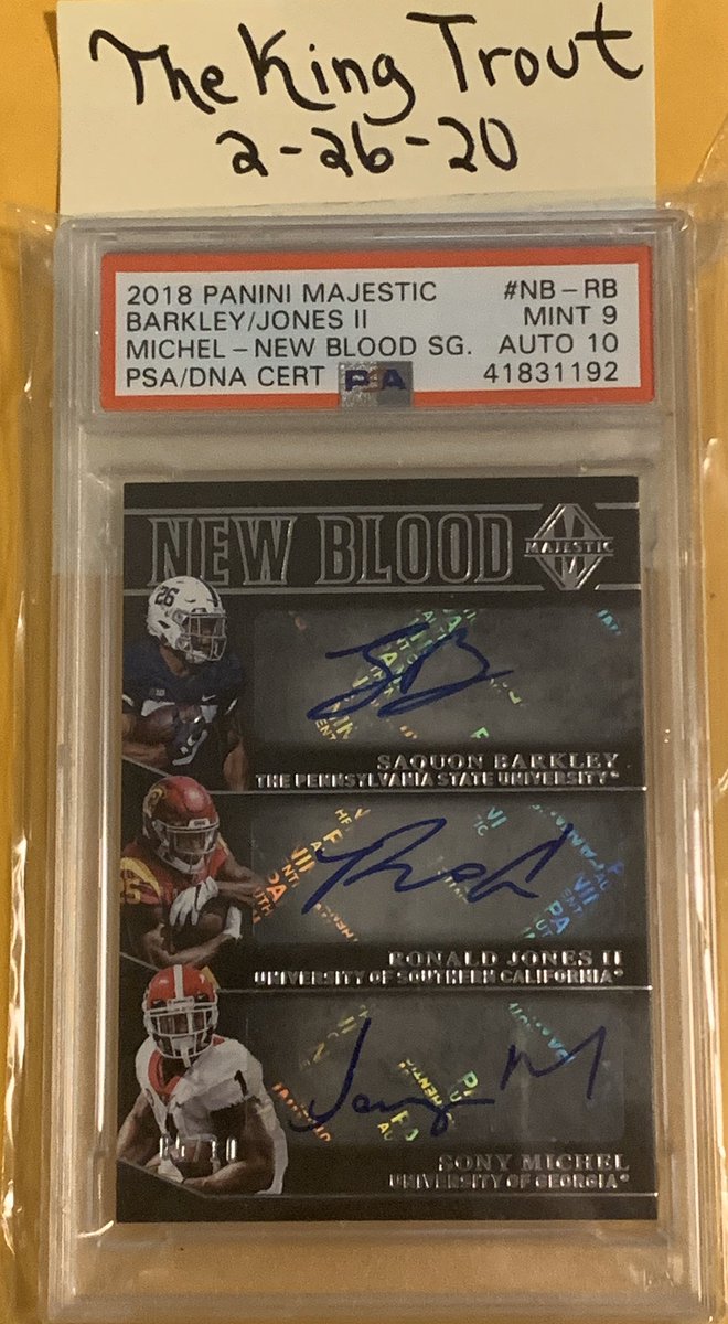 TheKingTrout's tweet image. Came in an eBay break and was NOT expecting! #SaquonAuto/10 #TripleAuto