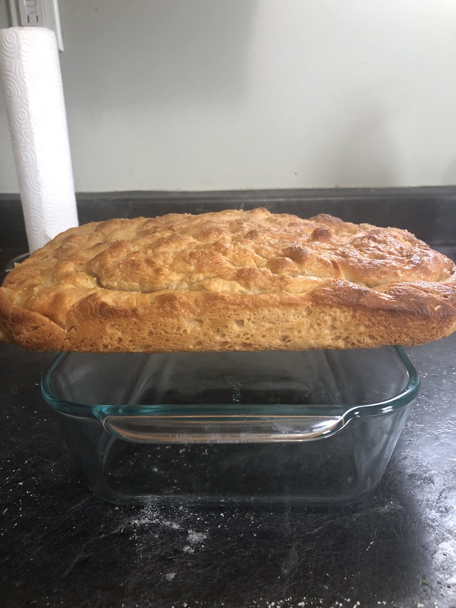 jackroskopp's tweet photo. I made @bonappetit’s homemade focaccia bread (first time ever making bread!) and WOW BETHENNY WOW it is good. #basicallybaking https://t.co/GWLOcq9ayO