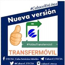 bandecmatanzas's tweet image. Próximamente saldrá una nueva versión de TRANSFERMÓVIL. Se le adicionan nuevos servicios:
📍Recarga de tarjeta propia
📍Coordenadas para PIN digital
📍Solicitud de reeimpresión de tarjetas bancarias (BANDEC)
#YoUsoTransfermóvil #CubaInformatiza #BandecAvanza