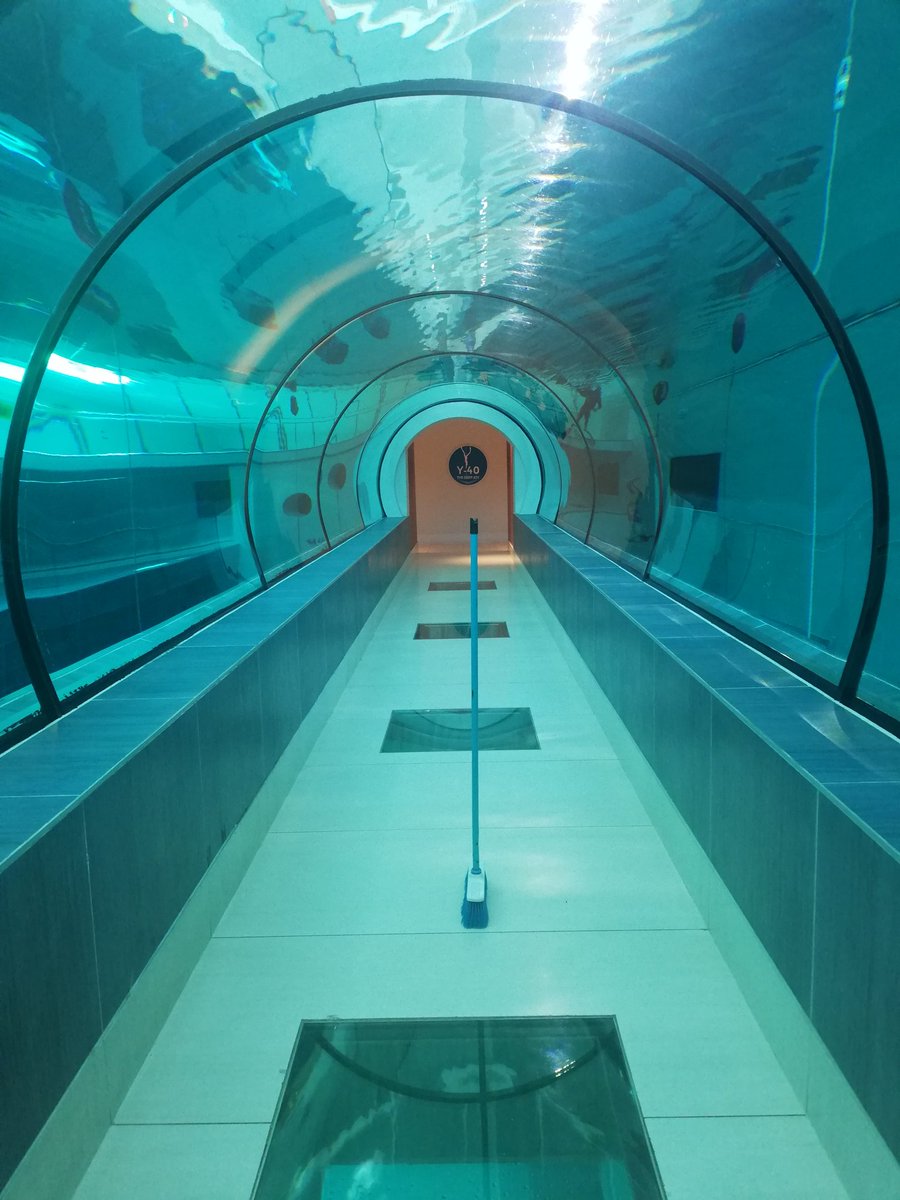 y40thedeepjoy's tweet photo. #BroomstickChallenge in the tunnel at 5 meters depth in #Y40 #TheDeepJoy, the world's deepest pool, in Italy!
#broomchallenge #broomstick #challenge https://t.co/mbIJ6Ooml7