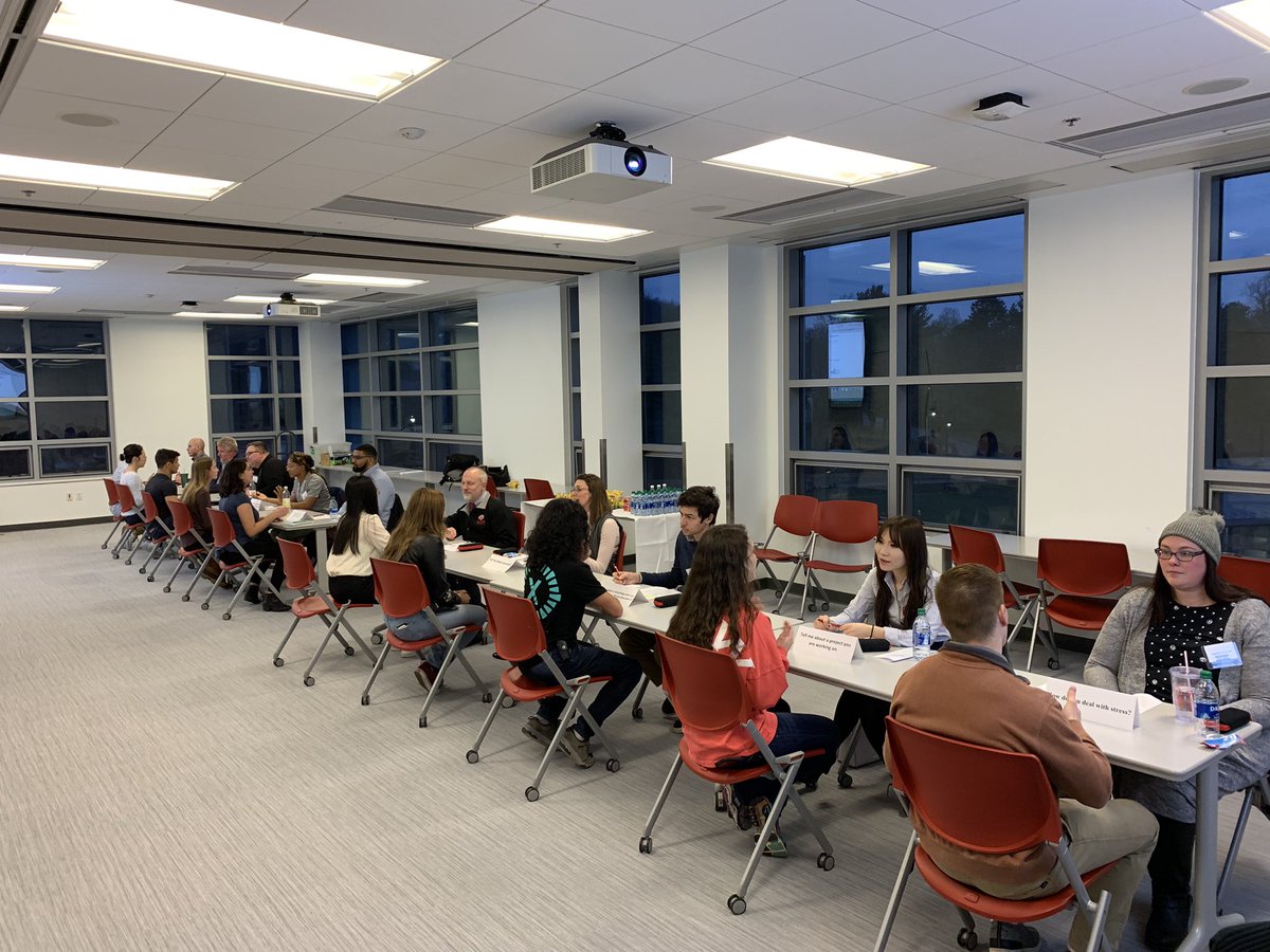 Excited students turning out for speed interviewing preparation the night before the #WPICareerFair!