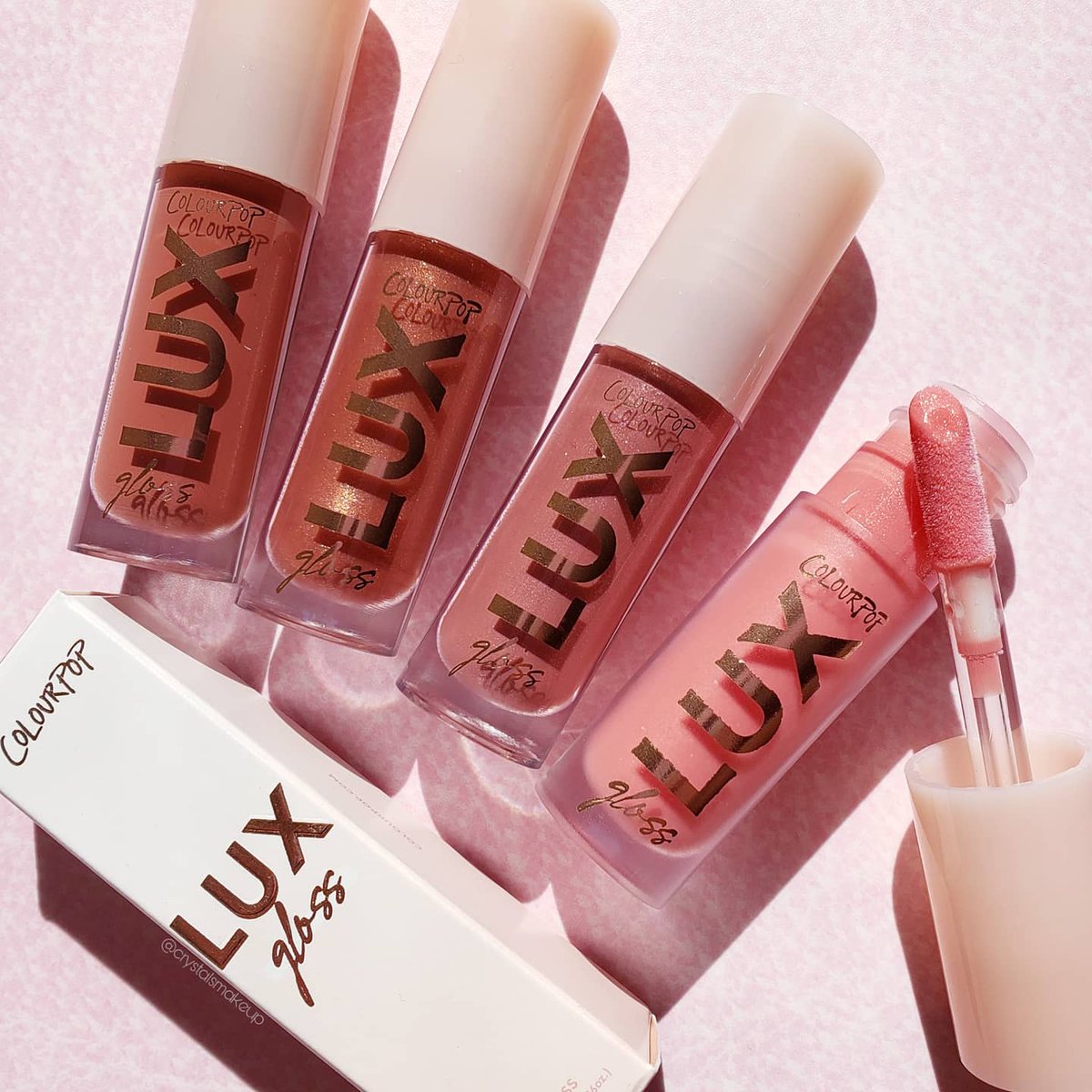 crystals_makeup's tweet photo. New @ColourPopCo Lux Glosses 😍 Who here loves gloss? 🙋‍♀️ see my IG post for a review on them 💖 swatches coming next!
#colourpopme 
.
https://t.co/HCRwYrxOwE https://t.co/vLyRToD079
