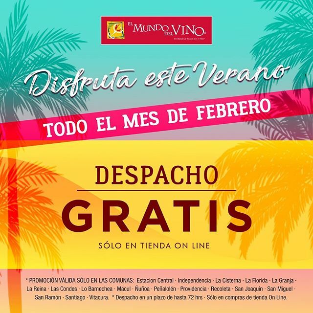 Aprovecha estos últimos días para hacer tu pedido a través de nuestra tienda online: elmundodelvino.cl y el despacho corre por nuestra cuenta.
.
(Revisa las zonas de reparto)
.
#despachogratis #enviogratis #febrero #elmundodelvino ift.tt/2Ps2aZS