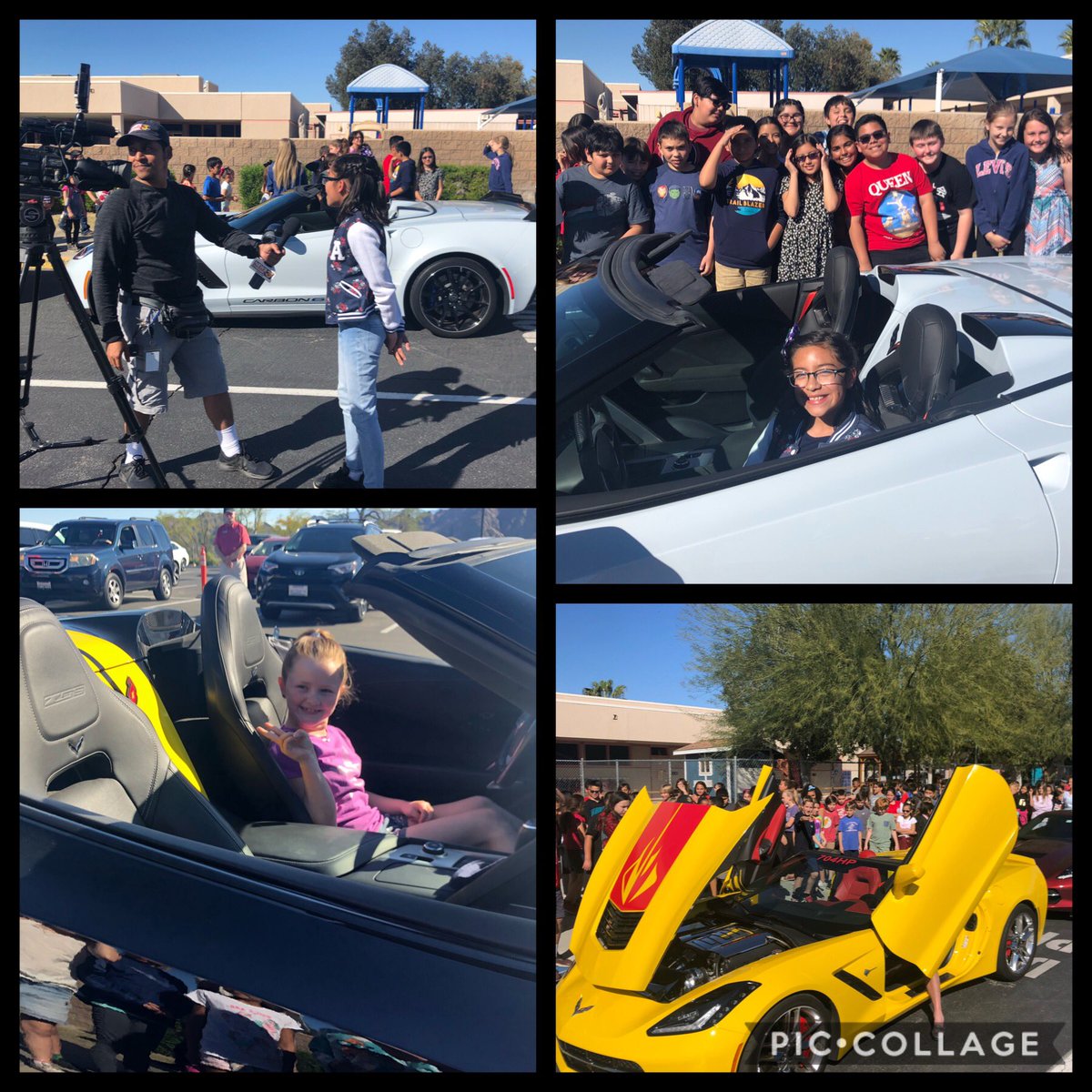 JHPthePrincipal's tweet photo. Special thanks to the Palm Springs Corvette Club for coming out and showing their cars to our students! #MakeSchoolFunAgain #FordFalcons #AlwaysDoYourPersonalBest #DSUSDpride @MaryBerryPerry @GeraldFordES https://t.co/l776jLtuHq