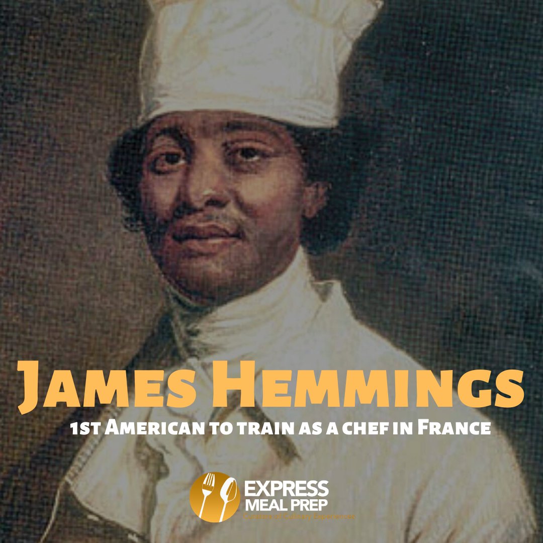 MealPrepDMV's tweet photo. Meet James Hemings!
The first American to train as a chef in France. Hemmings cooked the historic meal between Alexander Hamilton and Thomas Jefferson (immortalized in the musical “Hamilton” in the song “The Room Where It Happens”). He, also, introduced European-style macaroni... https://t.co/3aiSiXWOaV