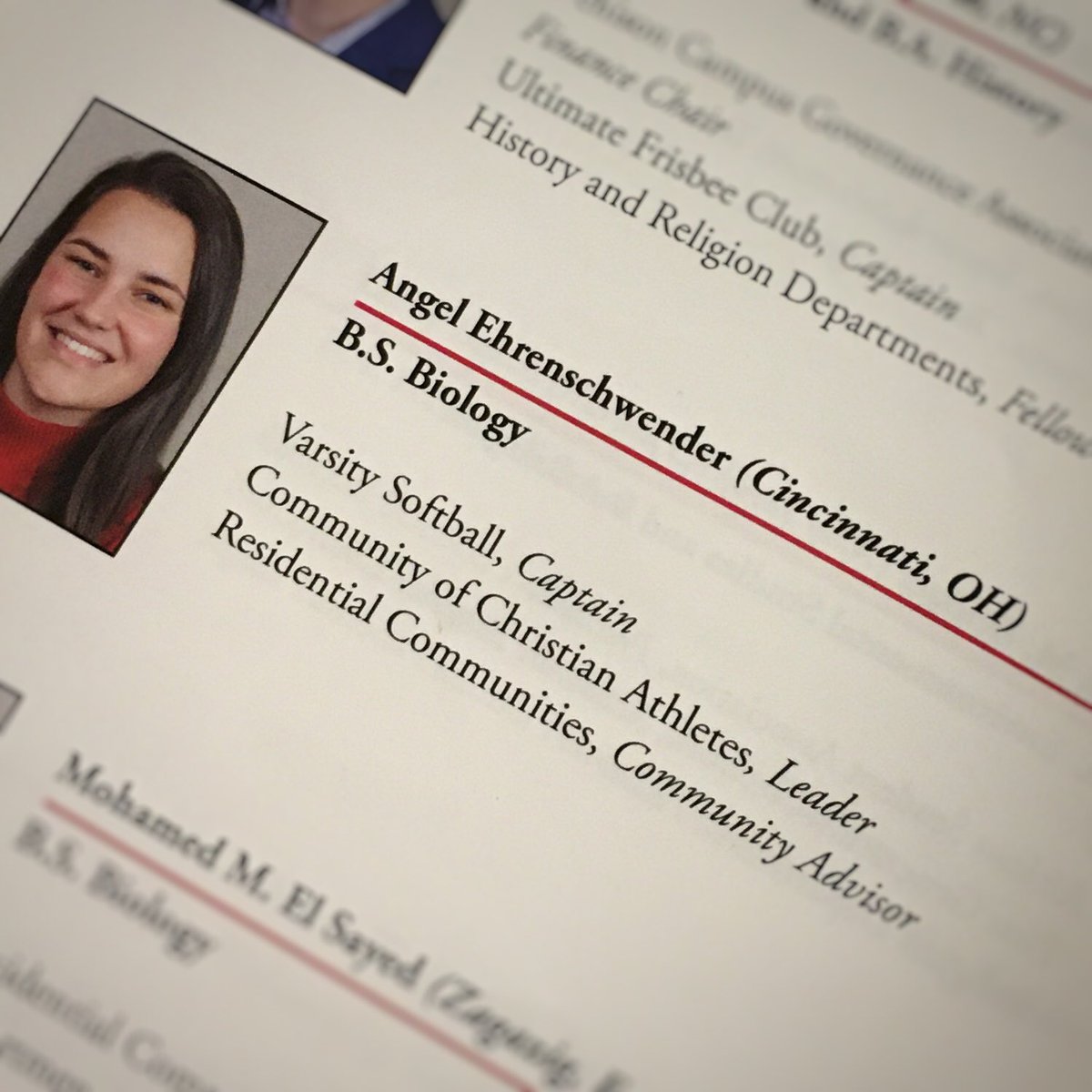 DenisonSoftball's tweet photo. 🎉CONGRATULATIONS🎉 Angel Ehrenschwender was celebrated today as one of Denison’s Distinguished Leaders on campus. #denisonproud #kindofabigdeal #celebratedfamilystyle https://t.co/b3W9Mw4Tar