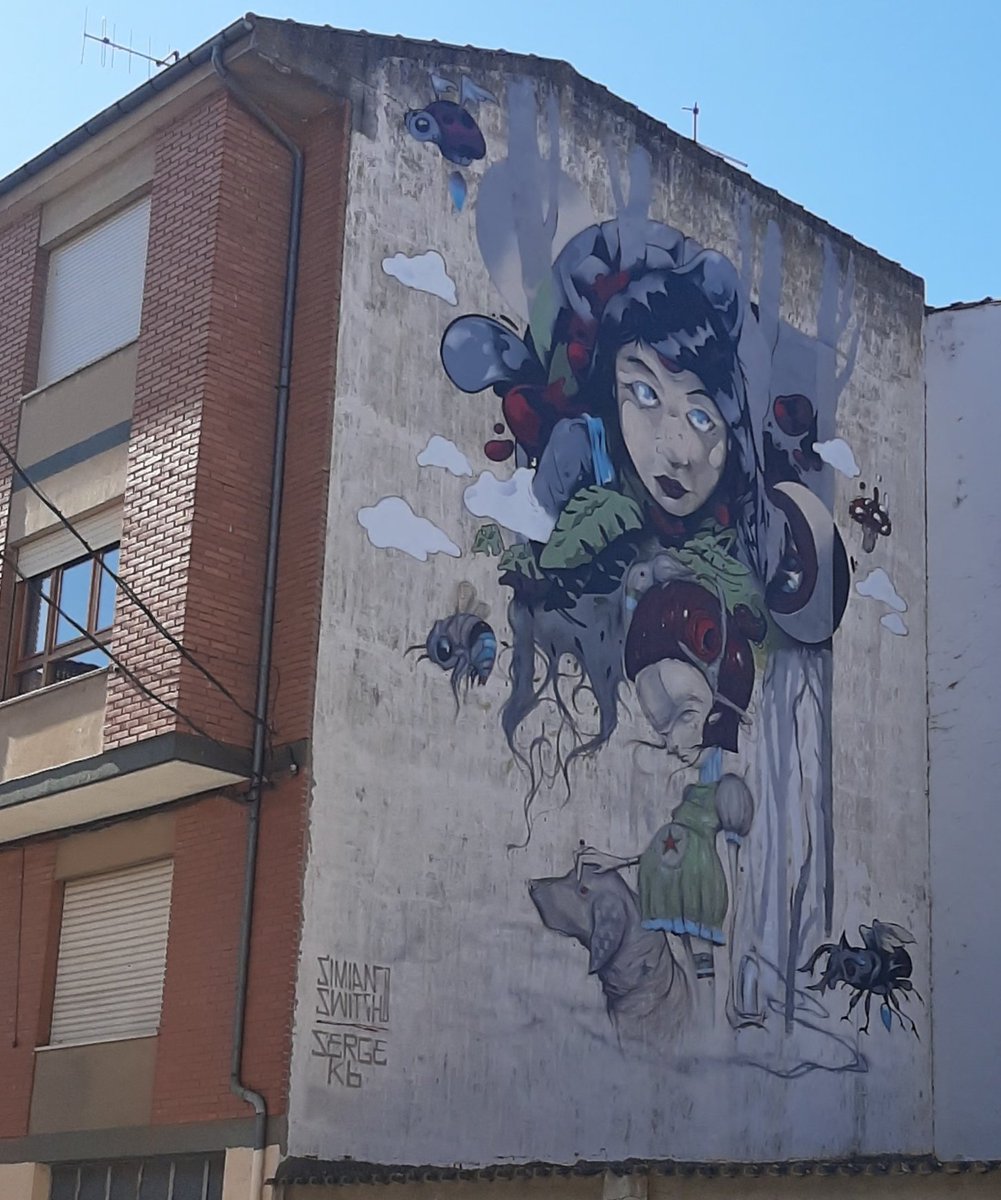 MolinaStreetArt's tweet photo. 'Symbiosis' by Spanish Serge KB & Simian Switch for ArtAeroRap 2015 in La BaΓ±eza, LeΓ³n, Spain
#sergekb #simianswitch #artaerorap #labaneza #leon #labanezastreetart #leonstreetart #streetart #urbanart #mural
π· taken by me. https://t.co/rUWkROKCww