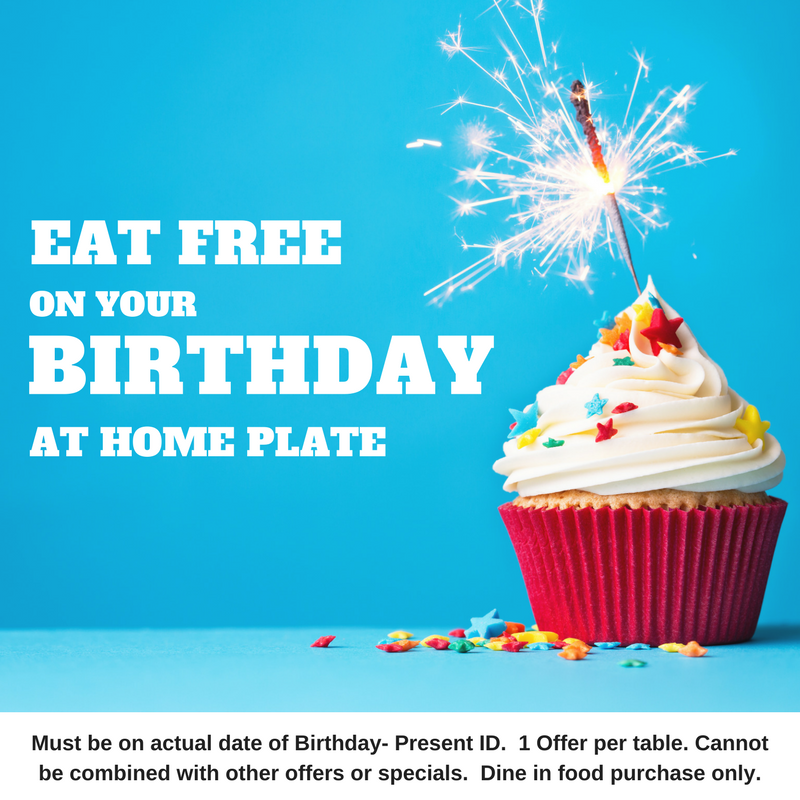 Homeplate_MA's tweet photo. Do you have a birthday in March? We want to celebrate with you! Visit us on the day of your birthday and your meal is on the house 🥳

* must come on day of birthday (with valid ID) and be accompanied by 1+ guest(s) https://t.co/BCHHppYzSz
