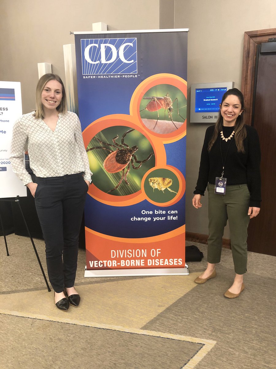 coloradoEOH's tweet photo. DrPH student @ozarella and PRA @nmbanacos here, reporting a great day learning about disease surveillance and risk communication at #vectorweek2020 🦟🗣🙌🏼 https://t.co/GxDUqKB6pH
