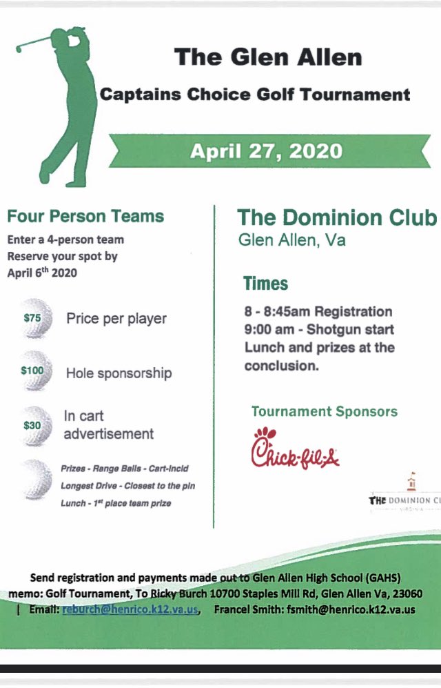 Support the golf team!