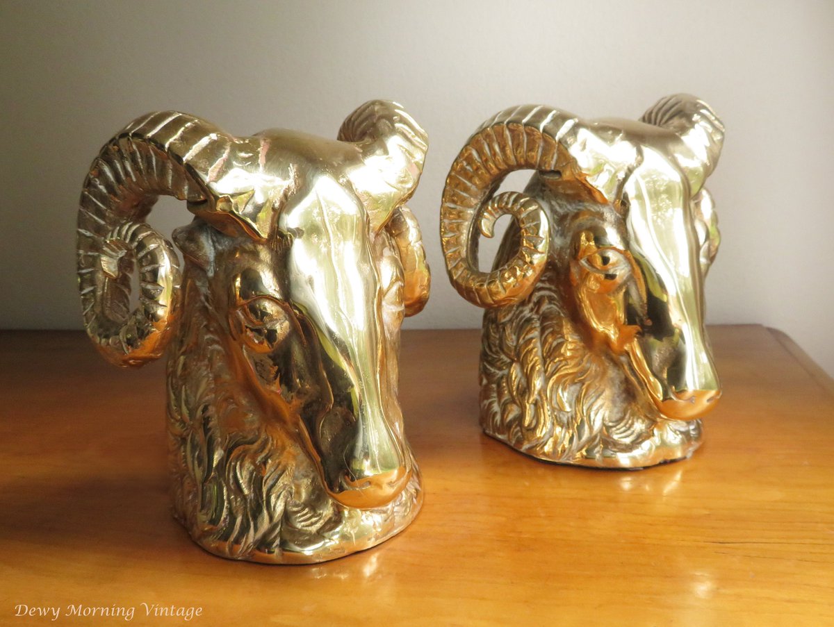 DewyMorningVint's tweet photo. Heavy and beauiful vintage brass Ram Bookends! https://t.co/KyfoqHgpkS #booksandzines #gold #entryway #midcentury #hollywoodregency #officelibrarydecor #brass #ram #vint #vintage #vintagedecor #goat #books #booklove #booklovers #library #shelfdecor #horns #highend https://t.co/7B8j0t9jJ6