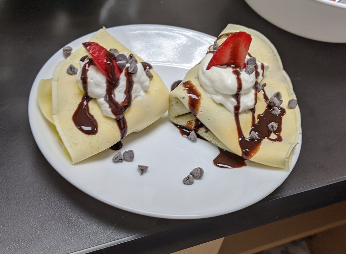 Westcooks's tweet photo. Still thinking about those crepes from yesterday.🤤 https://t.co/KNcMp4HC1Q