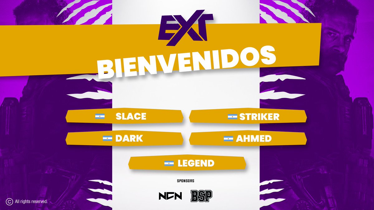 ExteorityGaming's tweet photo. #Anuncio
Nos enorgullece presentar a nuestro roster de #CallOfDuty, quienes nos estarán representando en las futuras competencias.
¡Bienvenidos!
@StriKerMVP_
@mateo_aronow
@lAhmeedd
@vDarkzzy
@Lxgennd
#GoExteority https://t.co/hzwGVbBLkv