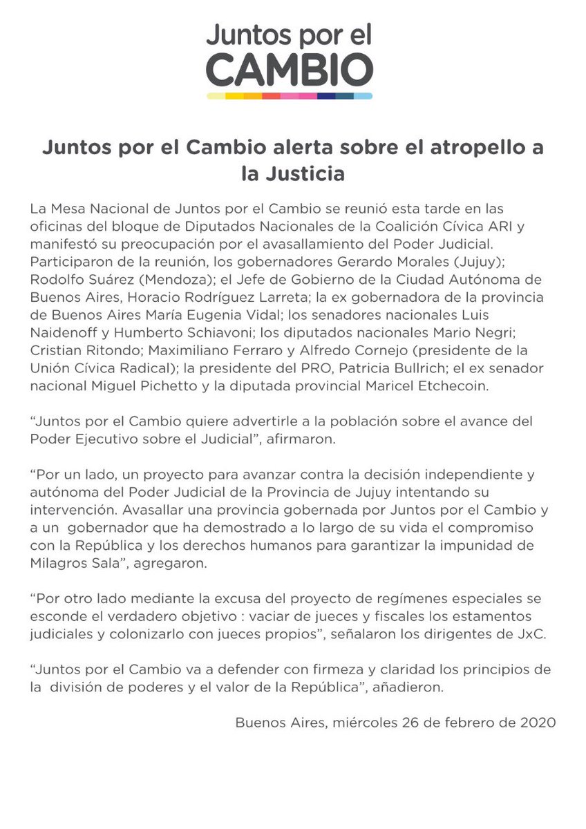 El verdadero objetivo de Alberto Fernández es colonizar al Poder Judicial con jueces propios para garantizar la impunidad. Con esto avasallan a la justicia y ponen en peligro la división de poderes.