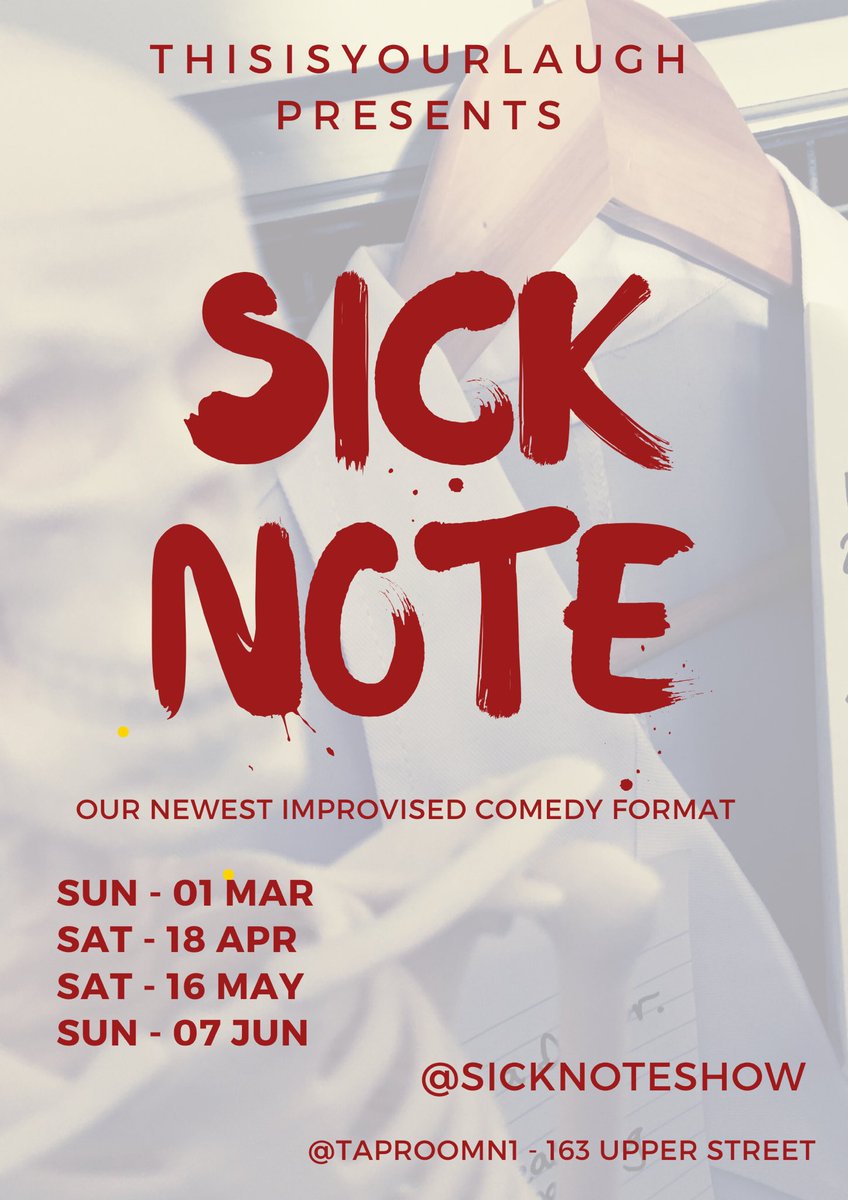 Here are dates of forthcoming #Sicknote shows.