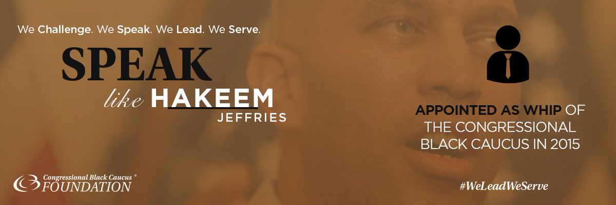 CBCFInc's tweet photo. @RepJeffries was appointed as Whip of @TheBlackCaucus in 2015 #WeLeadWeServe #BlackHistoryMonth 
#blackhistoryfact https://t.co/EF2Lx23Ny5