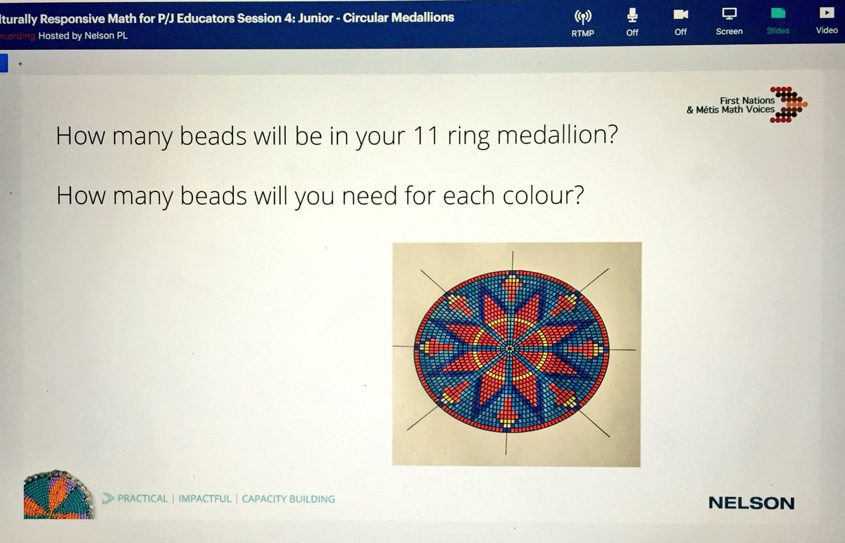 Such practical tips thanks to the collaborative, relational approach which our expert educators, artists, leaders model! Design ownership, how many colours to use + how many rings to design for #ikmathnelson #ikmath #beadsoup @clclyne @ruthbeatty11 @MikeFitz157 @BonnieSears20