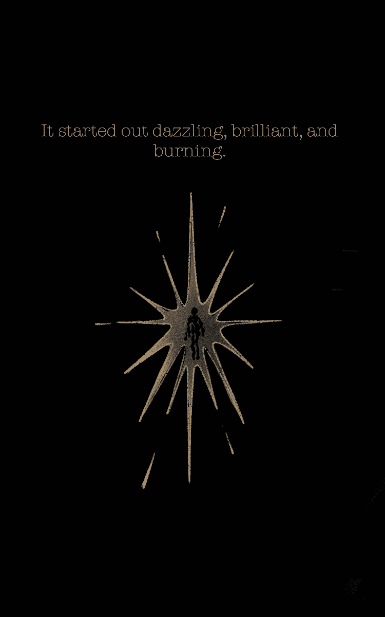 tncts's tweet photo. Hello! Here is a 12 page comic I made about my experiences with burnout and acceptance that passions can change. It debuted at CAB this past November! Thought I would finally post it here...

Hearts &amp; Stars (1/3) 🖤✨ https://t.co/35d7v4AKPL