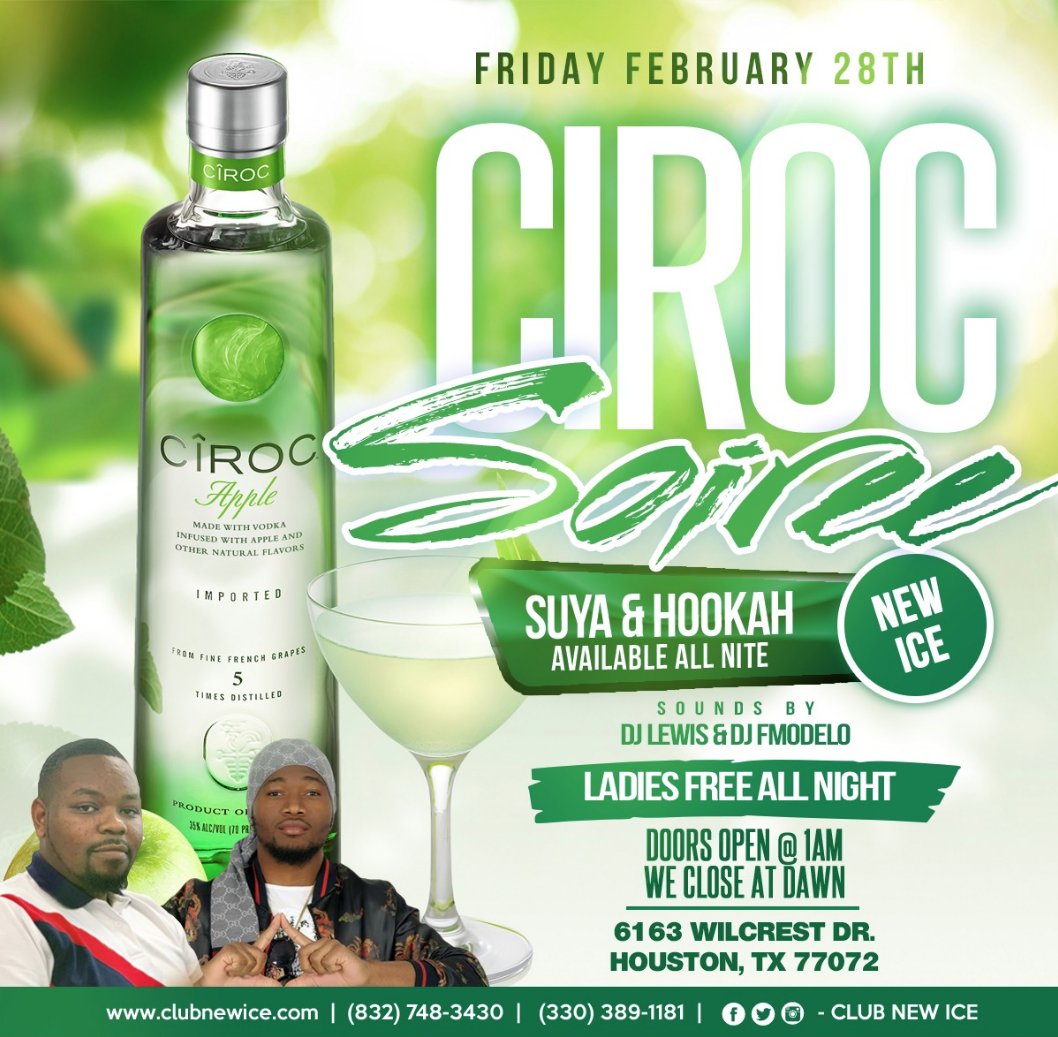 ClubNewIce1's tweet photo. This weekend @ #NewIce the #1 after hours afro-centric spot in Htown. We close at dawn. #Houston. 6163 Wilcrest Drive. #Suya #Hookah Available all night #houstonnightclubs #houstonnightlife #afterhoursclub #Houstonevents #Nightlife #houstonafterhours ALL ROADS LEAD TO NEW ICE!!! https://t.co/tacMxAEmqB