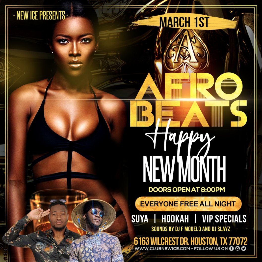 ClubNewIce1's tweet photo. This weekend @ #NewIce the #1 after hours afro-centric spot in Htown. We close at dawn. #Houston. 6163 Wilcrest Drive. #Suya #Hookah Available all night #houstonnightclubs #houstonnightlife #afterhoursclub #Houstonevents #Nightlife #houstonafterhours ALL ROADS LEAD TO NEW ICE!!! https://t.co/tacMxAEmqB
