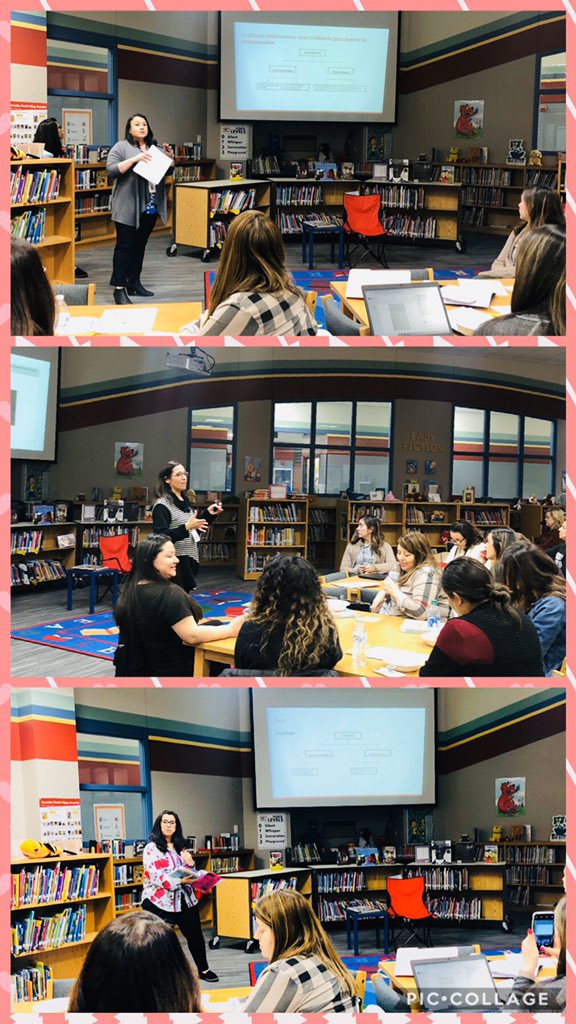 AggieBSJ's tweet photo. Shout out to our fabulous Bilingual ICs for leading today’s sessions. ❤️ the collaboration of reading, speaking &amp; listening strategies!!! @RochellRangers @Dobbs_Elem  @SpringerElem @jonesrisd @gabulosa @RISD_ELLS https://t.co/OlXYqYouar