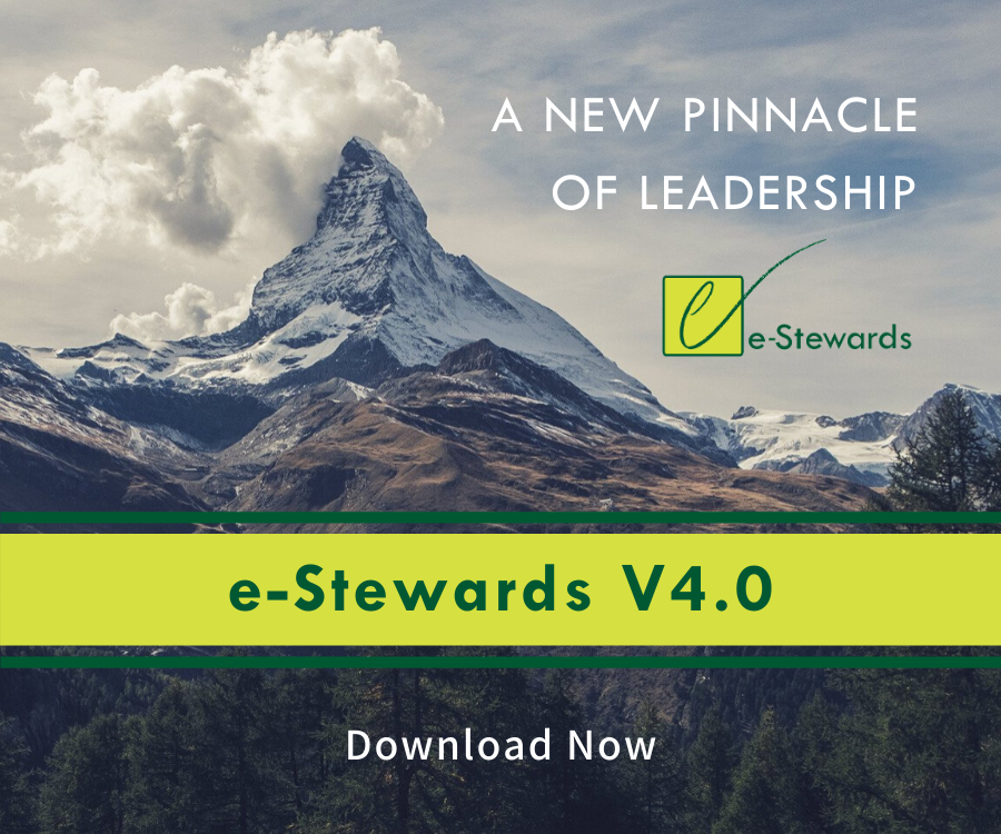 eStewards's tweet photo. Our new Version 4.0 standard is available now! You can download it here: https://t.co/VCwSk3OfYa
#EStewards #V4 https://t.co/foePJeas0L