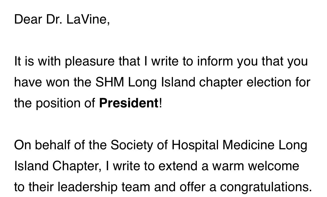 Sean LaVine MD FACP SFHM (@seanplavine) on Twitter photo Excited to be elected President of the Long Island Chapter of the Society of Hospital Medicine <a href="/SocietyHospMed/">Society of Hospital Medicine</a> @HofstraMed <a href="/NorthwellDHM/">Northwell Division of Hospital Medicine</a>. Excited to be elected President of the Long Island Chapter of the Society of Hospital Medicine <a href="/SocietyHospMed/">Society of Hospital Medicine</a> @HofstraMed <a href="/NorthwellDHM/">Northwell Division of Hospital Medicine</a>.