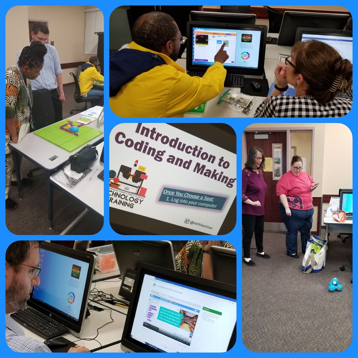TechisforGirls's tweet photo. We are having so much fun playing, I mean learning about coding and making! #playingislearning #CSforAll @HCPSTechTrain #TechOutHCPS https://t.co/zCuDuX9hyC