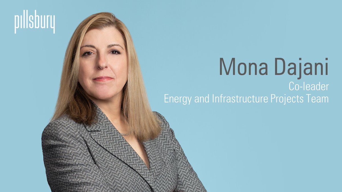 pillsburylaw's tweet image. Catch up with @pillsburylaw partner @MonaEDajani,  and leader of the firm&apos;s #Renewable Energy practice for insights from the leading #dealmaker on @CleanCapital_&apos;s ExpertsOnly #podcast hosted by @powersjon. Listen: cleancapital.com/2020/02/episod… … #EnergyTwitter