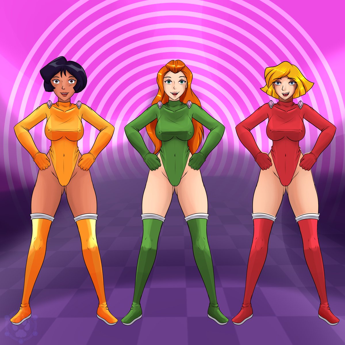 Totally spies #hypnosis #latex_suit One more commission.If you want to have...