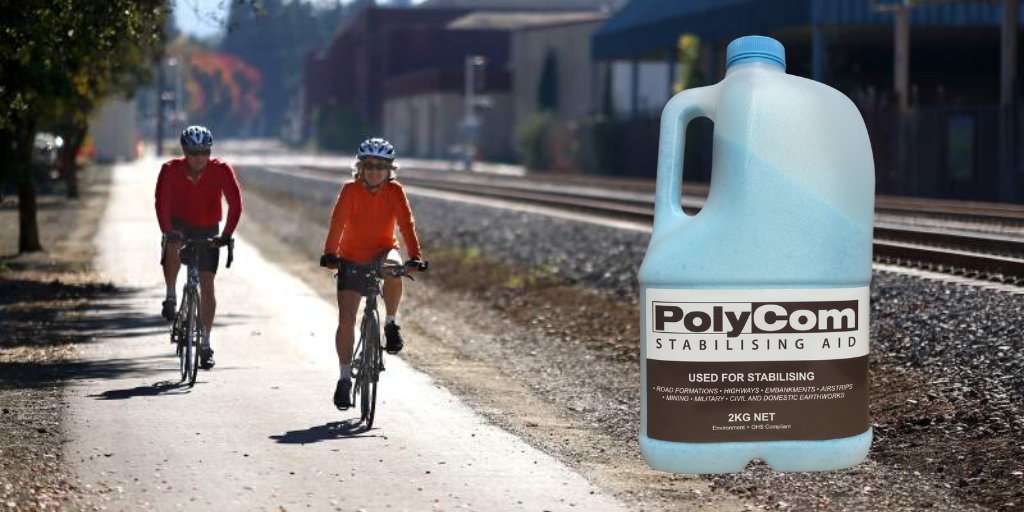 Building cycling super highways the eco friendly way with PolyCom Stabilising Aid #sustainability #vicroads #localgov #stabilising #paths